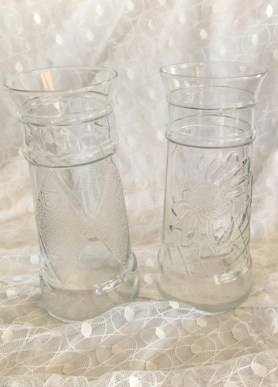 Red Lobster 1980's Drinking Glasses ( 2 ) 6+ " Tall